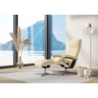 Stressless Relaxsessel "View" Set, Relaxsessel mit Hocker, mit Hocker, mit Cross Base, Größe S, M & L, Holzakzent Schwarz von Stressless