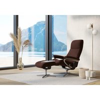 Stressless Relaxsessel "View" Set, Relaxsessel mit Hocker, mit Hocker, mit Cross Base, Größe S, M & L, Holzakzent Schwarz von Stressless