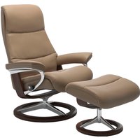 Stressless Relaxsessel "View", (Set, Relaxsessel mit Hocker), mit Signature Base, Größe L,Gestell Braun von Stressless