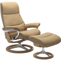 Stressless Relaxsessel "View", (Set, Relaxsessel mit Hocker), mit Signature Base, Größe M,Gestell Eiche von Stressless