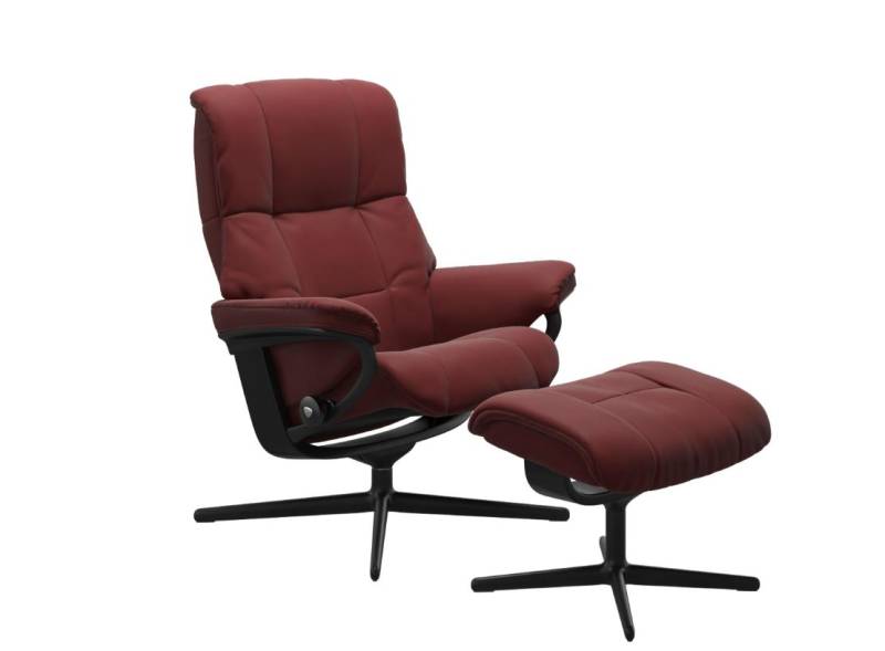 Stressless Sessel mit Hocker MAYFAIR ca. B92 H103 T128 cm in Leder Paloma 58 cherry von Stressless