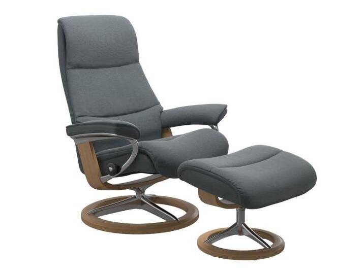 Stressless Sessel mit Hocker VIEW ca. B78 H108 T135 cm in Stoff T von Stressless