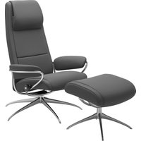 Stressless Relaxsessel "Paris", (Set, Relaxsessel mit Hocker), mit Hocker, High Back, mit Star Base, Gestell Chrom von Stressless
