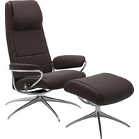 Stressless Relaxsessel "Paris", (Set, Relaxsessel mit Hocker), mit Hocker, High Back, mit Star Base, Gestell Chrom von Stressless