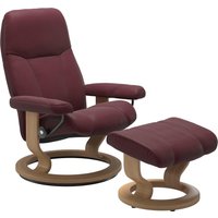 Stressless Relaxsessel "Consul", (Set, Relaxsessel mit Hocker), mit Hocker, mit Classic Base, Größe L, Gestell Eiche von Stressless