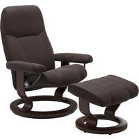 Stressless Relaxsessel "Consul", (Set, Relaxsessel mit Hocker), mit Hocker, mit Classic Base, Größe M, Gestell Braun von Stressless