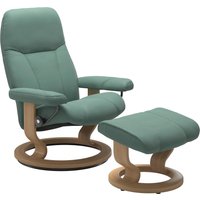 Stressless Relaxsessel "Consul", (Set, Relaxsessel mit Hocker), mit Hocker, mit Classic Base, Größe M, Gestell Eiche von Stressless