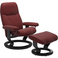 Stressless Relaxsessel "Consul", (Set, Relaxsessel mit Hocker), mit Hocker, mit Classic Base, Größe M, Gestell Schwarz von Stressless