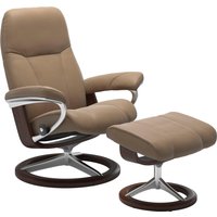 Stressless Relaxsessel "Consul", (Set, Relaxsessel mit Hocker), mit Hocker, mit Signature Base, Größe M, Gestell Braun von Stressless