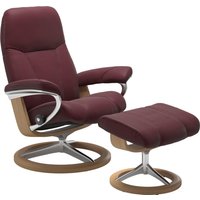 Stressless Relaxsessel "Consul", (Set, Relaxsessel mit Hocker), mit Hocker, mit Signature Base, Größe M, Gestell Eiche von Stressless