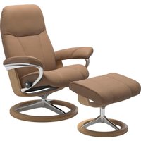 Stressless Relaxsessel "Consul", (Set, Relaxsessel mit Hocker), mit Hocker, mit Signature Base, Größe M, Gestell Eiche von Stressless