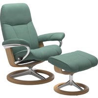 Stressless Relaxsessel "Consul", (Set, Relaxsessel mit Hocker), mit Hocker, mit Signature Base, Größe M, Gestell Eiche von Stressless