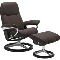 Stressless Relaxsessel "Consul" Set, Relaxsessel mit Hocker, mit Hocker, mit Signature Base, Größe M, Gestell Schwarz Stressless Relaxsessel "Consul" Set, Relaxsessel mit Hocker, mit Hocker, mit Signature Base, Größe M, Gestell Schwarz von Stressless