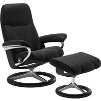 Stressless Relaxsessel "Consul" Set, Relaxsessel mit Hocker, mit Hocker, mit Signature Base, Größe M, Gestell Schwarz Stressless Relaxsessel "Consul" Set, Relaxsessel mit Hocker, mit Hocker, mit Signature Base, Größe M, Gestell Schwarz von Stressless