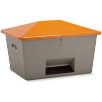 Streugutbehälter CEMO mit Entnahmeöffnung, grau/orange, 1.100 Liter von Jungheinrich PROFISHOP