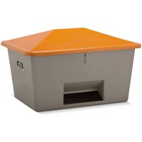 Streugutbehälter CEMO mit Entnahmeöffnung, grau/orange, 1.100 Liter von CEMO
