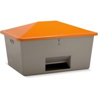 CEMO Streugutbehälter mit Entnahmeöffnung, grau/orange, 1.500 Liter von CEMO