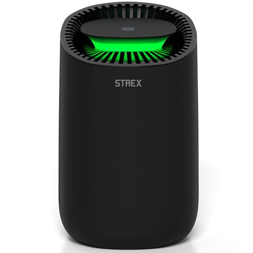 Strex Luftentfeuchter Elektrisch - Extrem leise - 600ml/Tag - Schwarz - Geeignet für Haus/Schlafzimmer & Büro von Strex