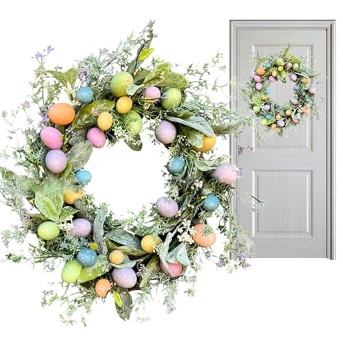 Osterkränze, Osterdekoration, künstlicher Osterkranz für Haustür, Wandbehang, Frühlingskränze mit Eiern für Ostern, Urlaub, Zuhause, Party, Wanddekoration, künstliche Ostergirlande Osterkränze, Osterdekoration, künstlicher Osterkranz für Haustür, Wandbehang, Frühlingskränze mit Eiern für Ostern, Urlaub, Zuhause, Party, Wanddekoration, künstliche Ostergirlande von Streysisl