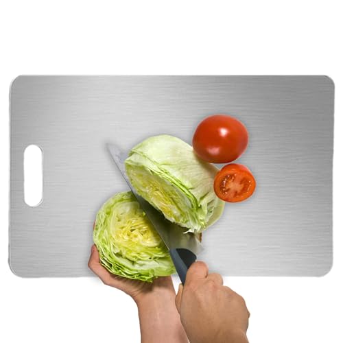 Schneidebrett aus Edelstahl für die Küche, 304 Schneidebrett, Lebensmittelqualität für Fleisch, Obst, Gemüse, Würfeln, Schneiden, spülmaschinenfest, kann aufgehängt werden Schneidebrett aus Edelstahl für die Küche, 304 Schneidebrett, Lebensmittelqualität für Fleisch, Obst, Gemüse, Würfeln, Schneiden, spülmaschinenfest, kann aufgehängt werden von Streysisl