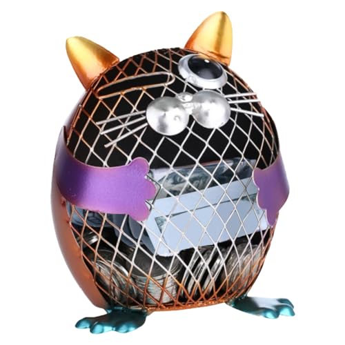 Streysisl Animal Bank - Iron Art Change Saving Box Katze Statue | Tier-Spardose, Kreative Geldkassette für Geburtstag Weihnachten, für Zuhause, Wohnzimmer & Bücherregal Streysisl Animal Bank - Iron Art Change Saving Box Katze Statue | Tier-Spardose, Kreative Geldkassette für Geburtstag Weihnachten, für Zuhause, Wohnzimmer & Bücherregal von Streysisl