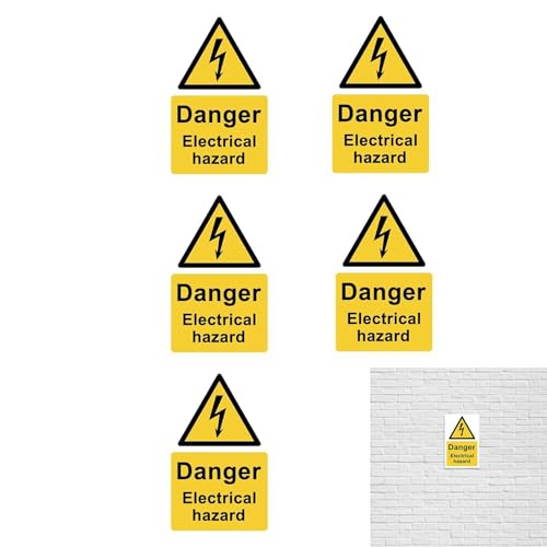 Streysisl Aufkleber mit Aufschrift "Caution Stickers | No " – Warnschild mit Aufschrift "Fire Exit Warning Caution", selbstklebend, Aufkleber für Café, Restaurant von Streysisl