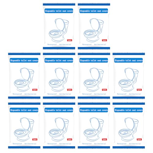 Streysisl Badezimmer-Sitzbezug, wasserdicht, tragbar, verdickt, 10 x – extra großes WC-Sitzkissen, einzeln verpackte Vliesmatte für öffentliche Toilette Streysisl Badezimmer-Sitzbezug, wasserdicht, tragbar, verdickt, 10 x – extra großes WC-Sitzkissen, einzeln verpackte Vliesmatte für öffentliche Toilette von Streysisl