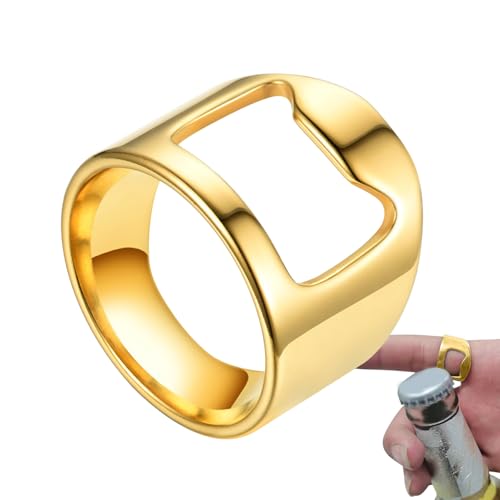 Streysisl Bar Opener Ring - Kreatives Bier Bar Tool - Stilvoller Titanstahl Barkeeper Ring, kreativer tragbarer Bierflaschenöffner für Barkeeper Streysisl Bar Opener Ring - Kreatives Bier Bar Tool - Stilvoller Titanstahl Barkeeper Ring, kreativer tragbarer Bierflaschenöffner für Barkeeper von Streysisl