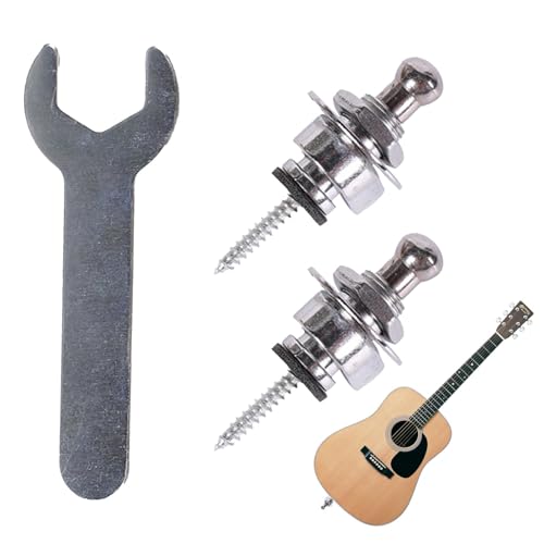 Streysisl Bass-Gurtschlösser – Gitarrengurt-Taste, Gitarrengurt-Schlösser, Akustikgitarren-Endstifte, 2 x E-Gitarrengurtknöpfe für Akustik-/Elektro-/Bassgitarre Streysisl Bass-Gurtschlösser – Gitarrengurt-Taste, Gitarrengurt-Schlösser, Akustikgitarren-Endstifte, 2 x E-Gitarrengurtknöpfe für Akustik-/Elektro-/Bassgitarre von Streysisl