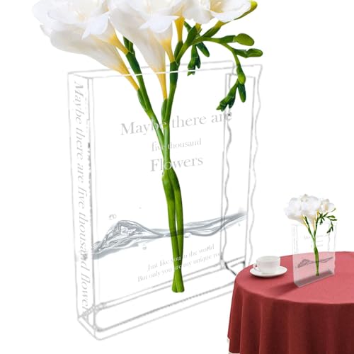 Streysisl Blumenbuchvase, Acrylvase für Heimdekoration, ästhetische Raumdekoration, niedliche Blumenvase und Must-Have für Zuhause, Bücherregal, Schlafzimmer-Dekoration Streysisl Blumenbuchvase, Acrylvase für Heimdekoration, ästhetische Raumdekoration, niedliche Blumenvase und Must-Have für Zuhause, Bücherregal, Schlafzimmer-Dekoration von Streysisl