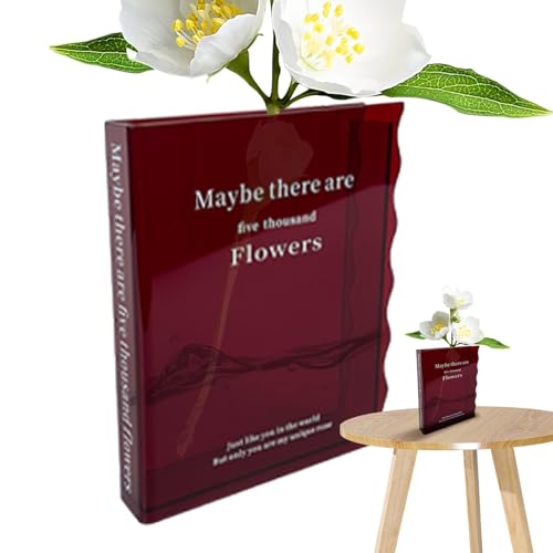 Streysisl Blumenbuchvase, einzigartige Vase für Buchliebhaber, moderne dekorative Vase, Buchform für Zuhause, Schlafzimmer, Wohnzimmer, Esstischdekoration von Streysisl