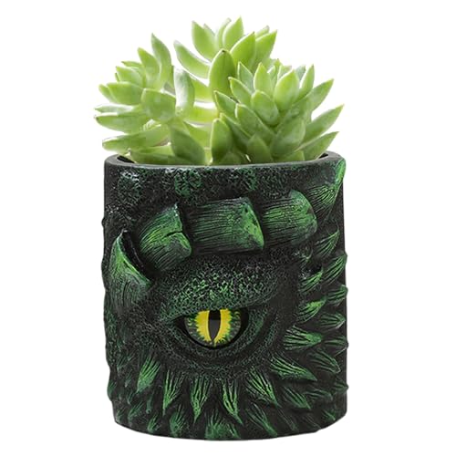 Streysisl Blumentöpfe für den Innenbereich, Drachenauge, kreative, stilvolle Harzvase für Zuhause, Arbeitsplatz, Garten, Schreibtisch, , Tischdekoration mit Fantasy-Design Streysisl Blumentöpfe für den Innenbereich, Drachenauge, kreative, stilvolle Harzvase für Zuhause, Arbeitsplatz, Garten, Schreibtisch, , Tischdekoration mit Fantasy-Design von Streysisl