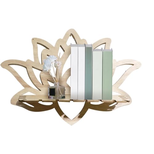 Streysisl Blumenwandregal | Kerzenhalter aus Holz | Aushöhltes Bücherregal für Kerzen, Fotorahmen, Pflanze, Wanddekoration für Schlafzimmer, Wohnzimmer, Badezimmer von Streysisl