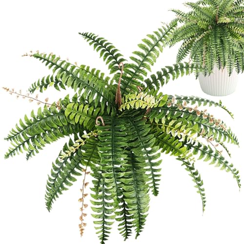 Streysisl Boston Farn Künstlich - UV-beständige Outdoor-Pflanzen Sträucher für den Garten - Große Grünpflanzen Künstliche Outdoor-Pflanzen Künstlicher Boston-Farn Flexibles lebensechtes Laub für Streysisl Boston Farn Künstlich - UV-beständige Outdoor-Pflanzen Sträucher für den Garten - Große Grünpflanzen Künstliche Outdoor-Pflanzen Künstlicher Boston-Farn Flexibles lebensechtes Laub für von Streysisl