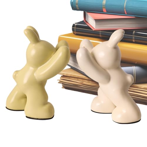 Streysisl Buchstopper für Regale, Bücherhalter, Hasenform, Organisationszubehör, niedliche Tierdekoration für Bibliothekslese-Enthusiasten, Studenten, Lehrer Streysisl Buchstopper für Regale, Bücherhalter, Hasenform, Organisationszubehör, niedliche Tierdekoration für Bibliothekslese-Enthusiasten, Studenten, Lehrer von Streysisl