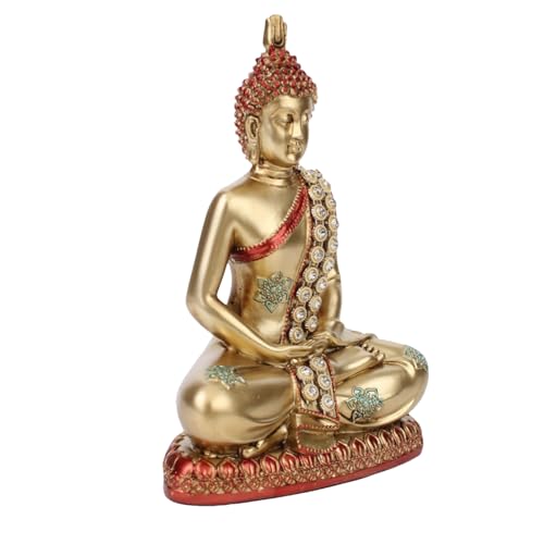Streysisl Buddha-Figuren, meditierende Buddha-Figur, Dekoration, kompakte Meditationsstatue, Tischornament für Teestube, Vitrinen, Weinschrank, Wohnzimmerregal von Streysisl