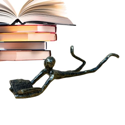 Streysisl Bücherwurm-Skulptur – Liegende Lesefigur, Bücherregal-Dekoration, moderne Figuren, abstrakte, ästhetische Skulptur für Heimdekoration, Wohnzimmer, Bücherregal, , Tisch Streysisl Bücherwurm-Skulptur – Liegende Lesefigur, Bücherregal-Dekoration, moderne Figuren, abstrakte, ästhetische Skulptur für Heimdekoration, Wohnzimmer, Bücherregal, , Tisch von Streysisl
