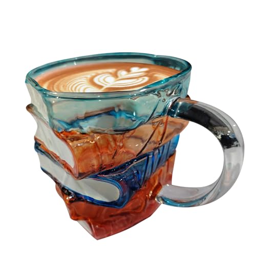 Streysisl Bunte Bücher Kaffeetassen | Glasbuch-Stapelförmige Tasse – Heimdekoration, kreativer handgefertigter Getränkebehälter für heiße oder kalte Getränke, Heimstudio, Arbeitszimmer Streysisl Bunte Bücher Kaffeetassen | Glasbuch-Stapelförmige Tasse – Heimdekoration, kreativer handgefertigter Getränkebehälter für heiße oder kalte Getränke, Heimstudio, Arbeitszimmer von Streysisl