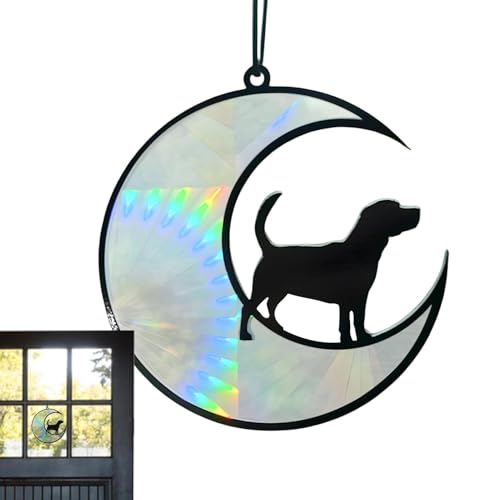 Streysisl Buntglas-Hund | Acryl-Buntglas-Gedenk-Ornament, Sonnenfänger, niedlicher Haustier-Sympathie-Lichtfänger, Haustier-Verlust-Sonnenfänger für Fenster, Balkone, Veranden Streysisl Buntglas-Hund | Acryl-Buntglas-Gedenk-Ornament, Sonnenfänger, niedlicher Haustier-Sympathie-Lichtfänger, Haustier-Verlust-Sonnenfänger für Fenster, Balkone, Veranden von Streysisl