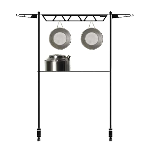 Streysisl Camping-Kochgeschirrregal, Schreibtisch-Kochgeschirrregal, abnehmbarer Besteckhalter, Metallregal, Topfaufhänger, Werkzeug-Organizer für Reisen, Picknick, Grillen, Angeln, Outdoor-Wandern Streysisl Camping-Kochgeschirrregal, Schreibtisch-Kochgeschirrregal, abnehmbarer Besteckhalter, Metallregal, Topfaufhänger, Werkzeug-Organizer für Reisen, Picknick, Grillen, Angeln, Outdoor-Wandern von Streysisl