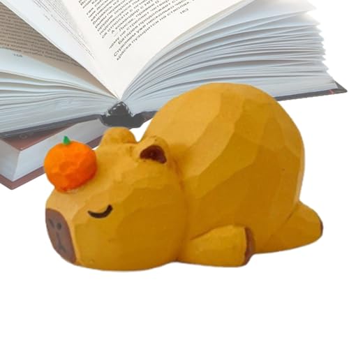 Streysisl Capybara-Statue aus Holz, geschnitzt, Cartoon, schlafende Capybara-Figur, handgefertigte Capybara-Skulptur, Auto-Innenzubehör für Mittelkonsole, Armaturenbrett Streysisl Capybara-Statue aus Holz, geschnitzt, Cartoon, schlafende Capybara-Figur, handgefertigte Capybara-Skulptur, Auto-Innenzubehör für Mittelkonsole, Armaturenbrett von Streysisl