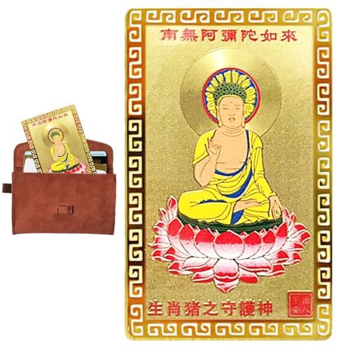 Streysisl Chinesische Maskottchen-Karten | Gold-Amulettkarte, traditionelles verheißungsvolles Zubehör, einzigartige Kollektion für Feiertage, Neujahr, Geburtstage Streysisl Chinesische Maskottchen-Karten | Gold-Amulettkarte, traditionelles verheißungsvolles Zubehör, einzigartige Kollektion für Feiertage, Neujahr, Geburtstage von Streysisl