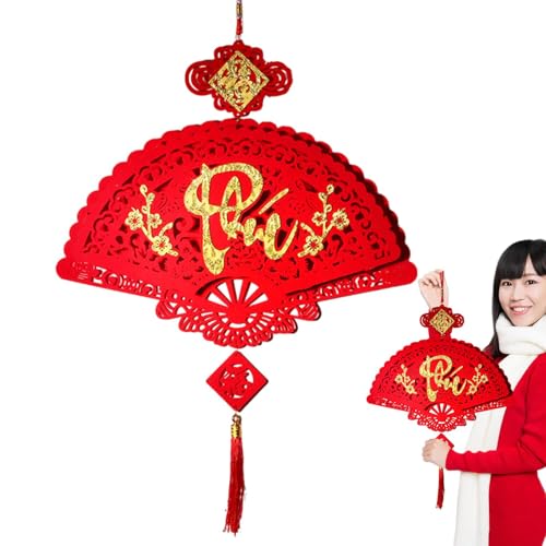Streysisl Chinesische Neujahrsdekoration, Glücksdekoration, roter Frühlingsfest, Glücksfigur, kreative dekorative Ornamente für Zuhause, Firmen, Geschäfte Streysisl Chinesische Neujahrsdekoration, Glücksdekoration, roter Frühlingsfest, Glücksfigur, kreative dekorative Ornamente für Zuhause, Firmen, Geschäfte von Streysisl