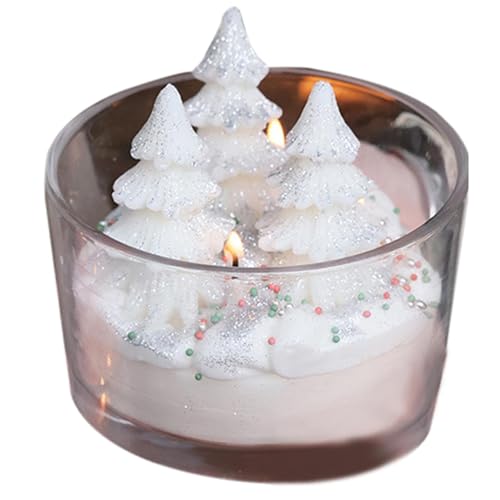 Streysisl Dekorative Weihnachtsduftkerze – duftende Weihnachtsbaumkerze – Winterurlaub-Ornament, Yoga, entspannende Teekerze für Schlafzimmer, Esszimmer Streysisl Dekorative Weihnachtsduftkerze – duftende Weihnachtsbaumkerze – Winterurlaub-Ornament, Yoga, entspannende Teekerze für Schlafzimmer, Esszimmer von Streysisl