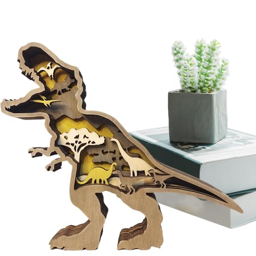 Streysisl Dinosaurier Tier Handwerk Holz Dinosaurier Ausschnitte Dinosaurier Ornamente Tragbare Tier Handwerk für Familie Freunde Kollegen Streysisl Dinosaurier Tier Handwerk Holz Dinosaurier Ausschnitte Dinosaurier Ornamente Tragbare Tier Handwerk für Familie Freunde Kollegen von Streysisl