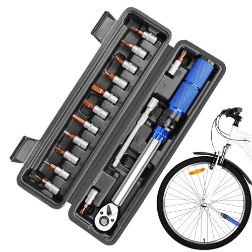 Streysisl Drehmomentschlüssel, Fahrrad-Reparaturwerkzeug – Steckschlüssel-Werkzeug-Sets verstellbar für Straße, Mountainbike, passend für die meisten Schraubenverlängerungsstangen im Lieferumfang Streysisl Drehmomentschlüssel, Fahrrad-Reparaturwerkzeug – Steckschlüssel-Werkzeug-Sets verstellbar für Straße, Mountainbike, passend für die meisten Schraubenverlängerungsstangen im Lieferumfang von Streysisl