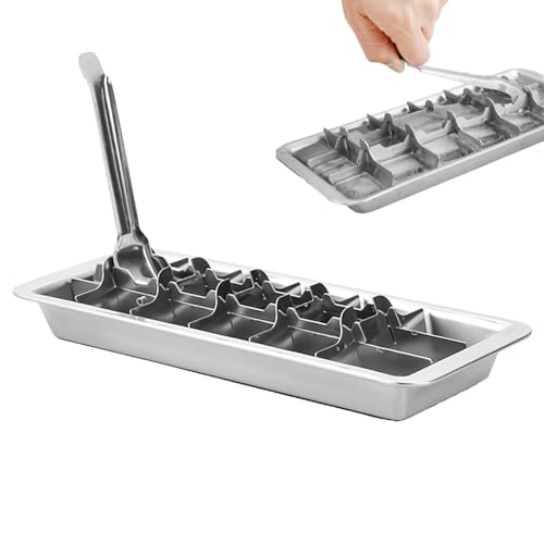 Streysisl Edelstahl-Tablett | Edelstahl-Tablett für Gefrierschrank, Gefrierschrank, quadratische Form für Milch und Getränke Streysisl Edelstahl-Tablett | Edelstahl-Tablett für Gefrierschrank, Gefrierschrank, quadratische Form für Milch und Getränke von Streysisl