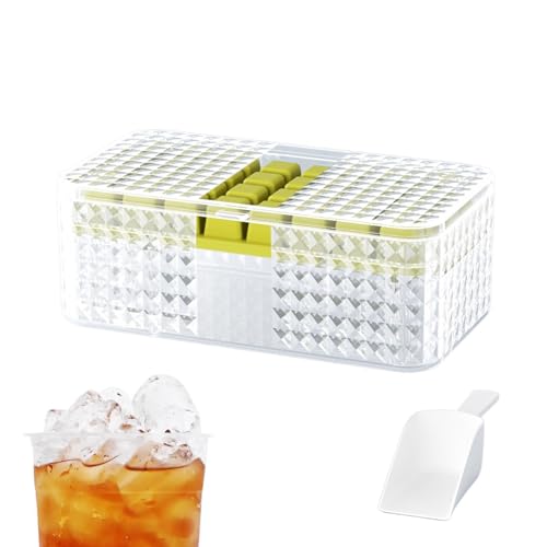 Streysisl Eiswürfelbehälter für Gefrierschrank mit Mülleimer, lebensmittelechte Eiswürfelform, Behälter mit Schaufel für Whiskey, Cocktail, Getränke Streysisl Eiswürfelbehälter für Gefrierschrank mit Mülleimer, lebensmittelechte Eiswürfelform, Behälter mit Schaufel für Whiskey, Cocktail, Getränke von Streysisl