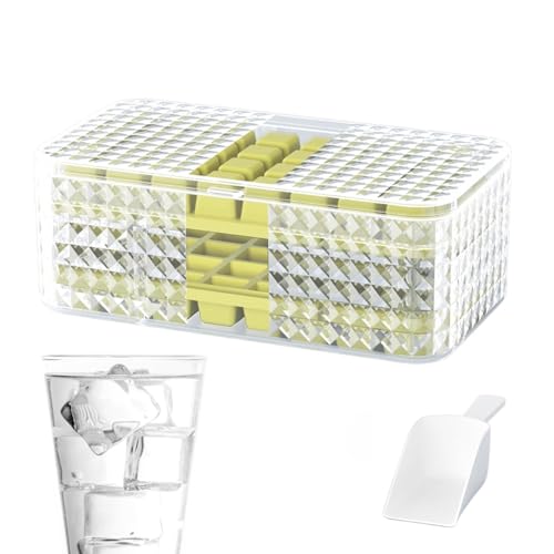 Streysisl Eiswürfelform und Behälter, lebensmittelechte Eiswürfelform – Lebensmittelqualität Kaltwürfelbehälter mit Schaufel für Whiskey, Cocktail, Getränke Streysisl Eiswürfelform und Behälter, lebensmittelechte Eiswürfelform – Lebensmittelqualität Kaltwürfelbehälter mit Schaufel für Whiskey, Cocktail, Getränke von Streysisl
