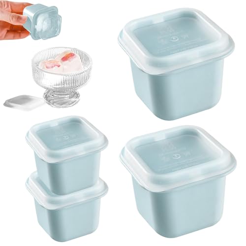 Streysisl Eiswürfelformen für Cocktails – Eiswürfelform mit Deckel, 4 x leicht zu lösende Silikonformen für Zuhause, Gefrierschrank, , kommerzielle Küchen, Veranstaltungen im Freien Streysisl Eiswürfelformen für Cocktails – Eiswürfelform mit Deckel, 4 x leicht zu lösende Silikonformen für Zuhause, Gefrierschrank, , kommerzielle Küchen, Veranstaltungen im Freien von Streysisl